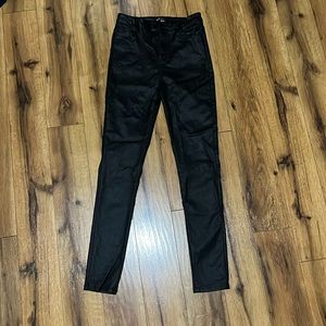 black leather pants size small